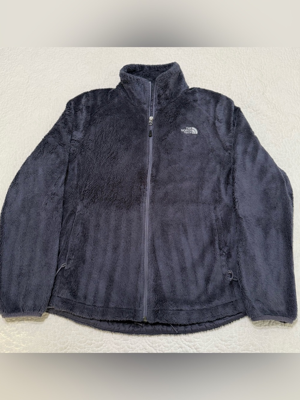 🔥 The North Face Osito Full Zip Fleece Jacket Womens Large Navy Blue